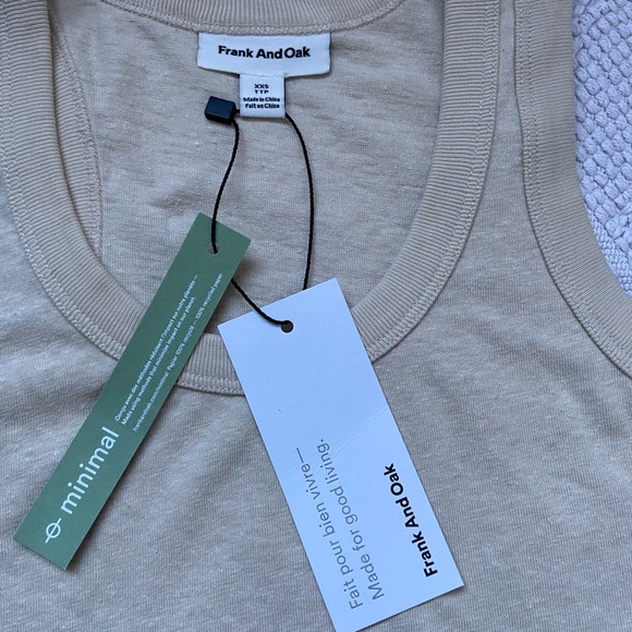 Frank & Oak Hemp tank top in beige - Picture 3 of 5